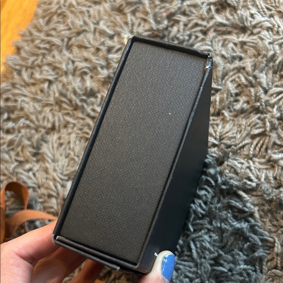 NWT Coach 1941 Turnlock Card Case Tea Rose Studs Black Glovetanned Leather - Picture 12 of 12